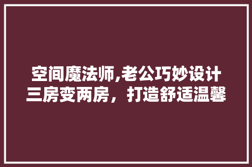 空间魔法师,老公巧妙设计三房变两房，打造舒适温馨家居新天地