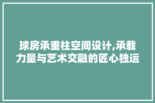 球房承重柱空间设计,承载力量与艺术交融的匠心独运