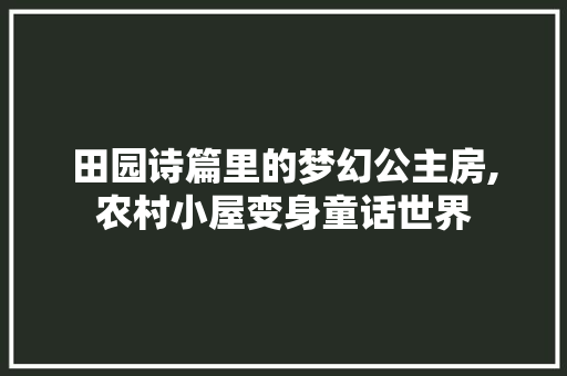 田园诗篇里的梦幻公主房,农村小屋变身童话世界