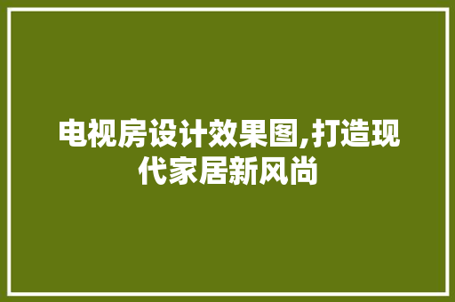 电视房设计效果图,打造现代家居新风尚