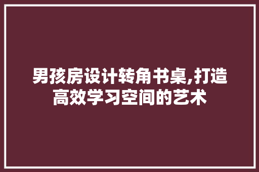 男孩房设计转角书桌,打造高效学习空间的艺术