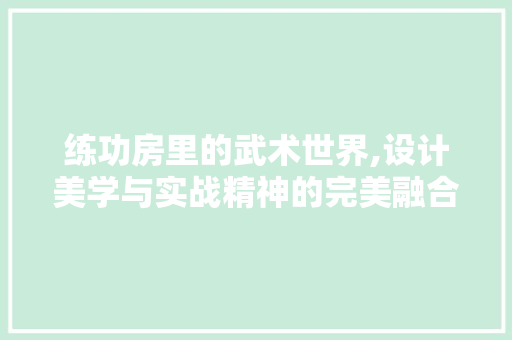 练功房里的武术世界,设计美学与实战精神的完美融合