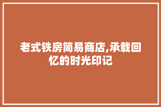 老式铁房简易商店,承载回忆的时光印记