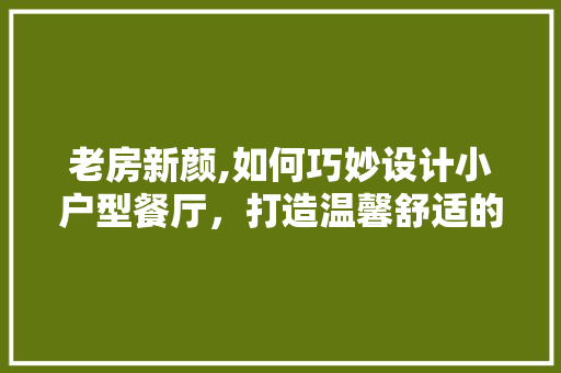 老房新颜,如何巧妙设计小户型餐厅，打造温馨舒适的用餐空间