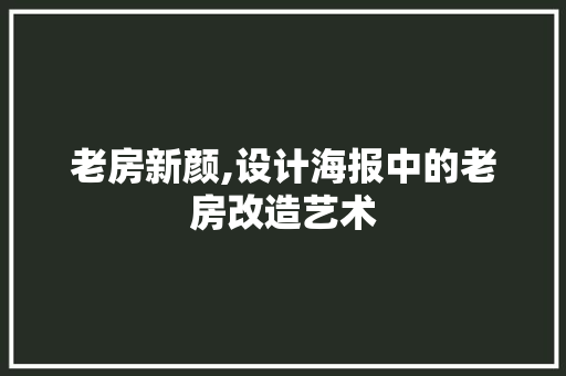 老房新颜,设计海报中的老房改造艺术