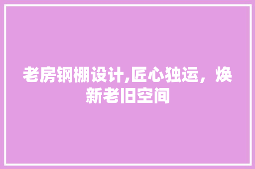 老房钢棚设计,匠心独运，焕新老旧空间