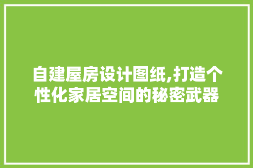 自建屋房设计图纸,打造个性化家居空间的秘密武器
