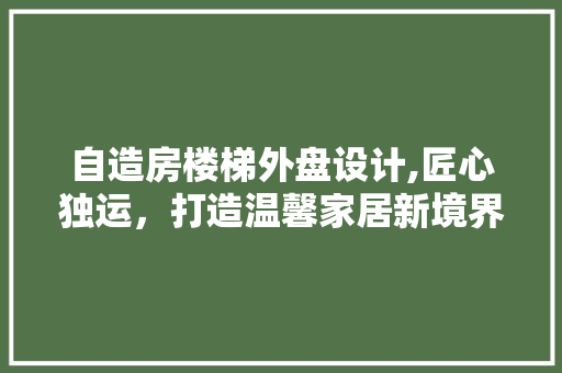 自造房楼梯外盘设计,匠心独运，打造温馨家居新境界