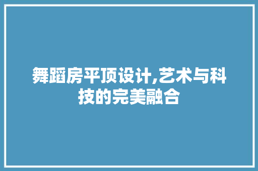 舞蹈房平顶设计,艺术与科技的完美融合