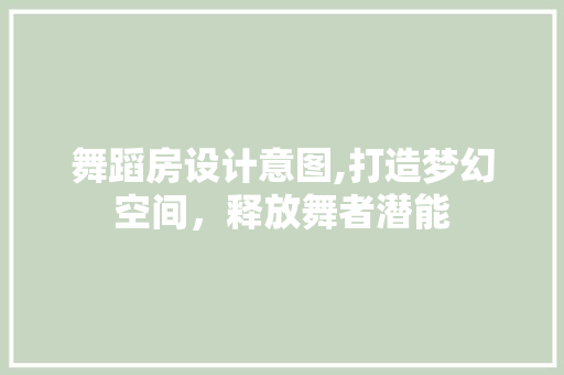 舞蹈房设计意图,打造梦幻空间，释放舞者潜能