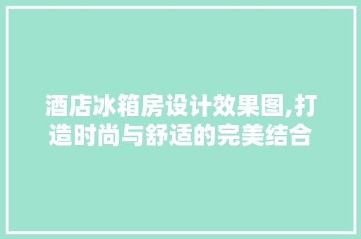 酒店冰箱房设计效果图,打造时尚与舒适的完美结合