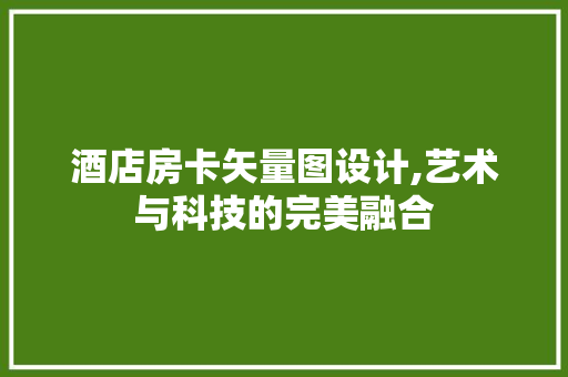 酒店房卡矢量图设计,艺术与科技的完美融合