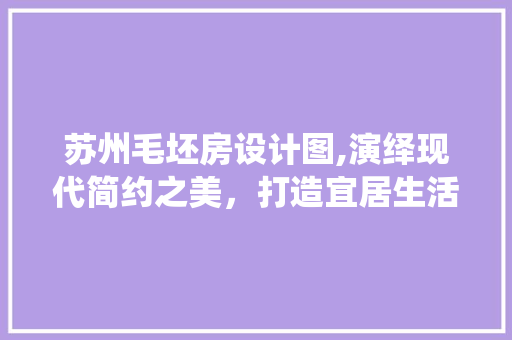 苏州毛坯房设计图,演绎现代简约之美，打造宜居生活空间