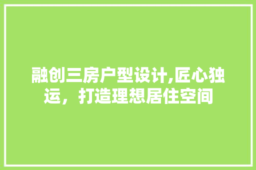 融创三房户型设计,匠心独运，打造理想居住空间