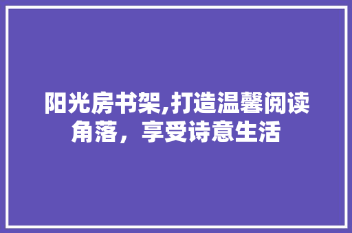 阳光房书架,打造温馨阅读角落，享受诗意生活