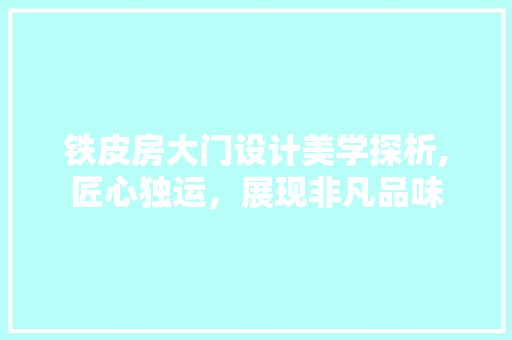 铁皮房大门设计美学探析,匠心独运，展现非凡品味
