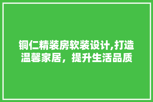 铜仁精装房软装设计,打造温馨家居，提升生活品质