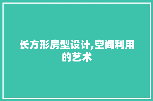 长方形房型设计,空间利用的艺术