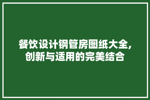 餐饮设计钢管房图纸大全,创新与适用的完美结合
