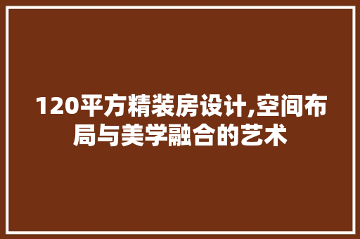120平方精装房设计,空间布局与美学融合的艺术