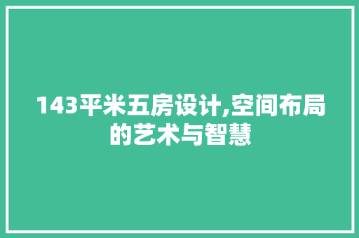 143平米五房设计,空间布局的艺术与智慧