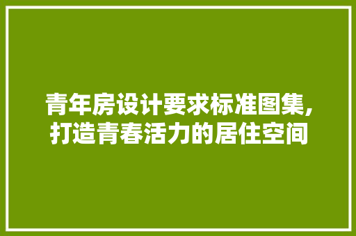 青年房设计要求标准图集,打造青春活力的居住空间