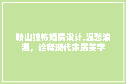 鞍山独栋婚房设计,温馨浪漫，诠释现代家居美学