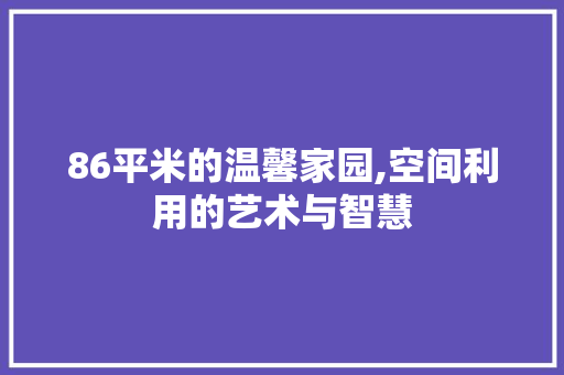 86平米的温馨家园,空间利用的艺术与智慧