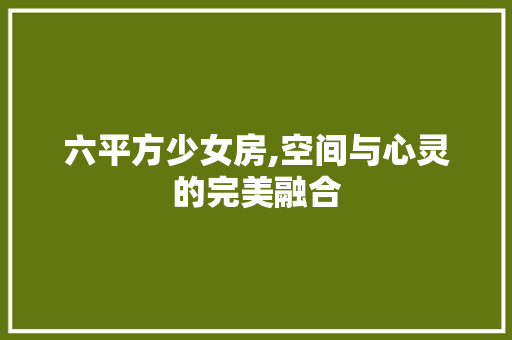 六平方少女房,空间与心灵的完美融合