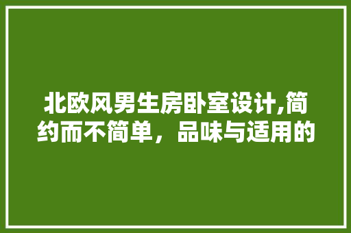 北欧风男生房卧室设计,简约而不简单，品味与适用的完美融合