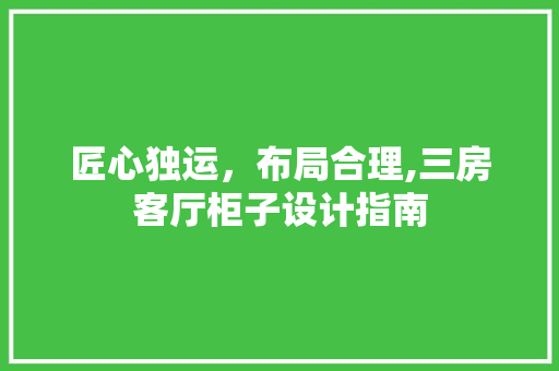 匠心独运，布局合理,三房客厅柜子设计指南