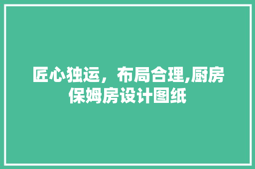 匠心独运，布局合理,厨房保姆房设计图纸