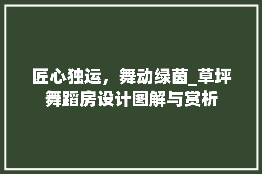 匠心独运，舞动绿茵_草坪舞蹈房设计图解与赏析