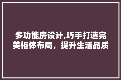 多功能房设计,巧手打造完美柜体布局，提升生活品质