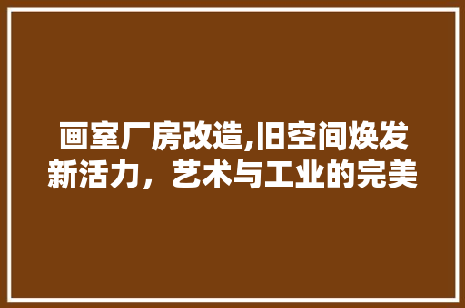 画室厂房改造,旧空间焕发新活力，艺术与工业的完美融合