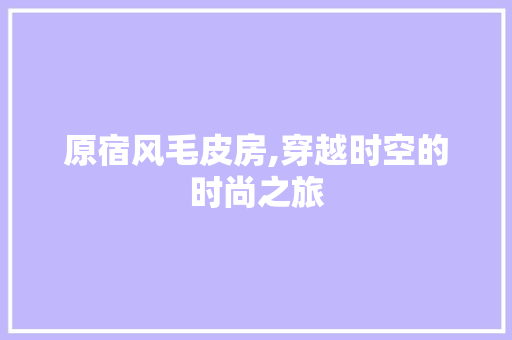 原宿风毛皮房,穿越时空的时尚之旅