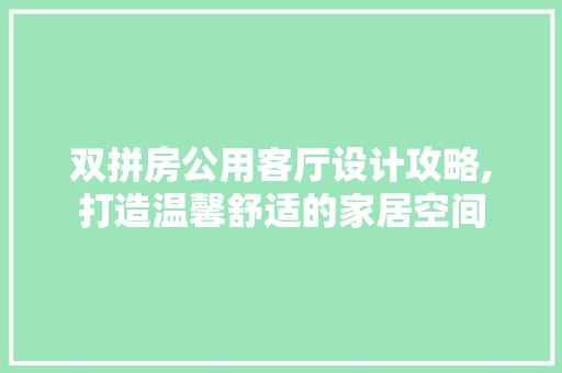 双拼房公用客厅设计攻略,打造温馨舒适的家居空间