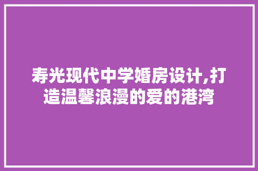 寿光现代中学婚房设计,打造温馨浪漫的爱的港湾