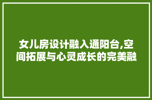 女儿房设计融入通阳台,空间拓展与心灵成长的完美融合