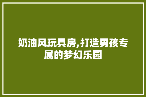 奶油风玩具房,打造男孩专属的梦幻乐园