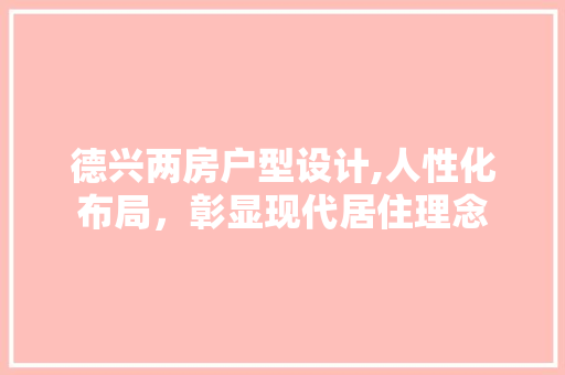 德兴两房户型设计,人性化布局，彰显现代居住理念