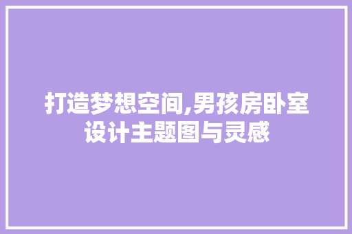 打造梦想空间,男孩房卧室设计主题图与灵感