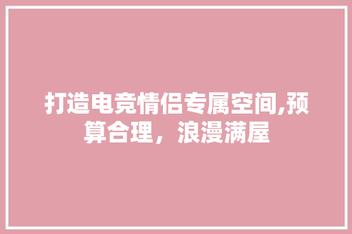 打造电竞情侣专属空间,预算合理，浪漫满屋