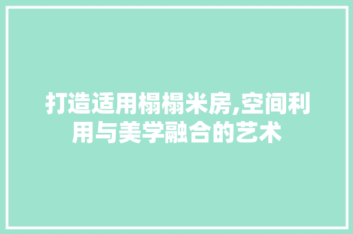 打造适用榻榻米房,空间利用与美学融合的艺术