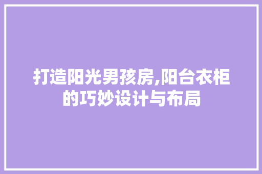 打造阳光男孩房,阳台衣柜的巧妙设计与布局