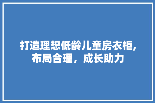 打造理想低龄儿童房衣柜,布局合理，成长助力