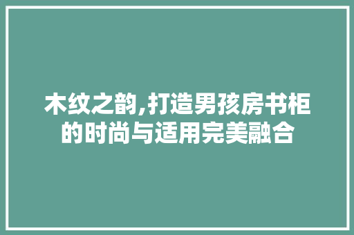 木纹之韵,打造男孩房书柜的时尚与适用完美融合