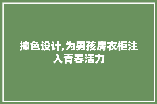 撞色设计,为男孩房衣柜注入青春活力