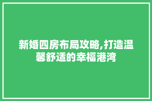 新婚四房布局攻略,打造温馨舒适的幸福港湾