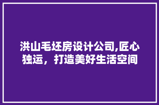 洪山毛坯房设计公司,匠心独运，打造美好生活空间